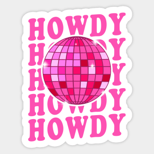 Retro Disco Western Country Southern Cowgirl Howdy Sticker